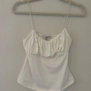 Gaze Cream Ruched Sleeveless Camisole